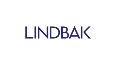 Den blå logoen til Lindbak